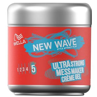 Wella New Wave Ultra Strong Mess Maker Crème Gel 150ML Wella New Wave Ultra Strong Mess Maker Crème Gel 150ML