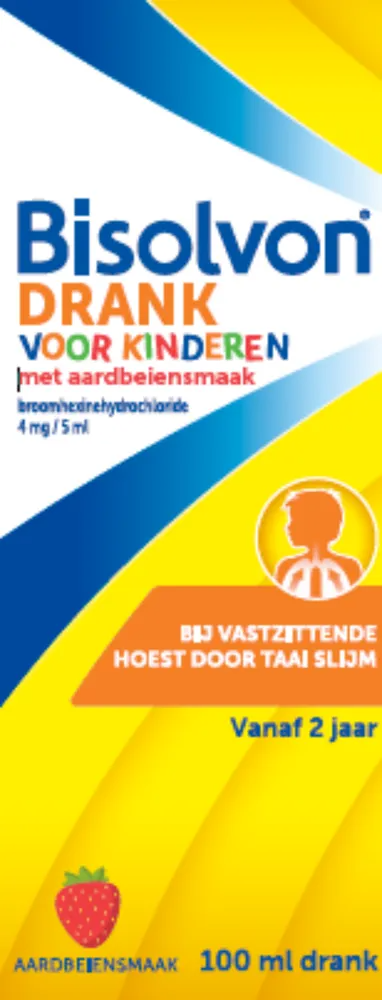 Bisolvon Drank Voor Kinderen met Aardbeiensmaak afbeelding
