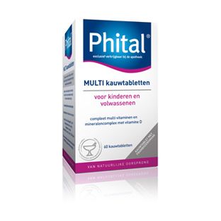 Phital Multi Kauwtabletten 60TB Phital Multi Kauwtabletten 60TB