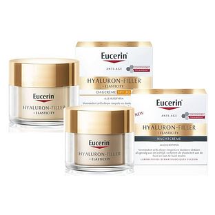 Eucerin Hyaluron-Filler Huidverzorgingsset - Elasticity Dagcrème SPF30 en Nachtcrème - 2 Stuks
