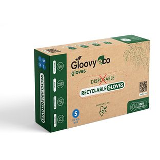 Gloovy Eco Recyclebare Handschoenen Blauw S 100ST