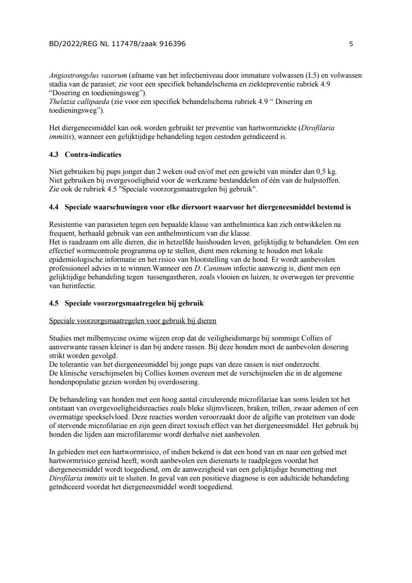 Milquestra Ontwormingsmiddel Honden 0.5 - 10KG afbeelding van document #5, leaflet