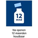Na openen 12 maanden houdbaar