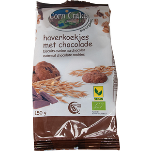 Corn Crake Choco Haverkoekjes 150GR Corn Crake Choco Haverkoekjes 150GR