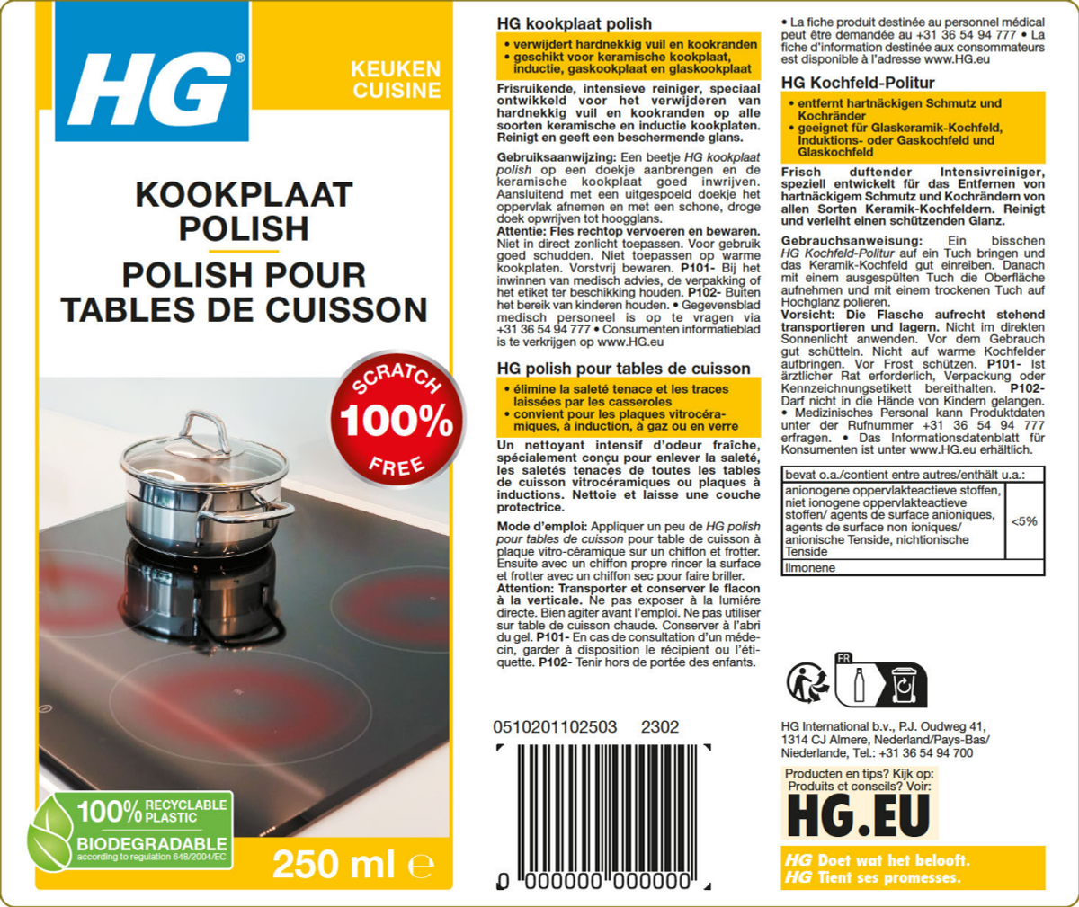 Keuken Kookplaatreiniger Polish afbeelding van document #1, label