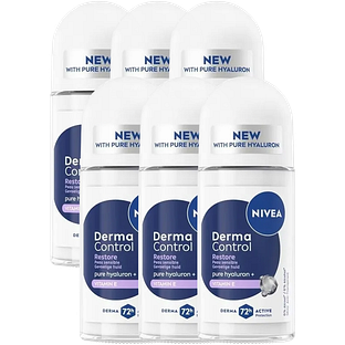 Nivea Derma Control Gevoelige Huid Deoroller Multiverpakking 6x50ML