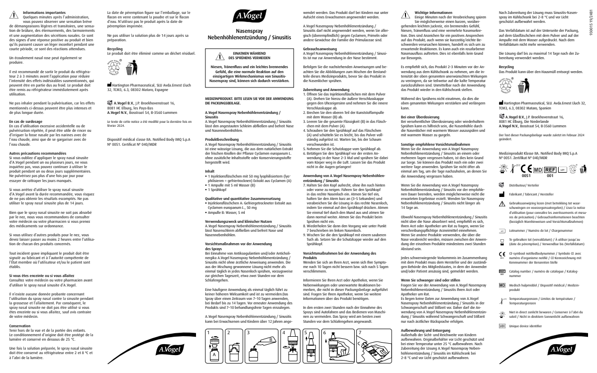 Neusspray Bijholteontsteking/Sinusitis afbeelding van document #2, instructions