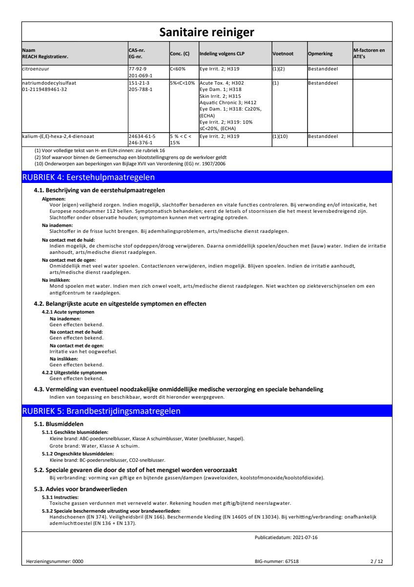 Badkamer Reiniger Navulling afbeelding van document #2, leaflet