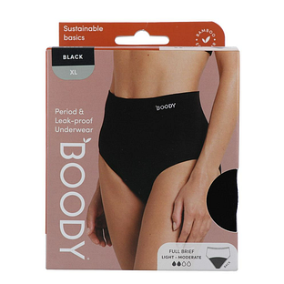 Boody Menstruatieondergoed Tailleslip Zwart Licht/Normaal Maat XL 1ST