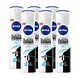 Nivea Black & White Invisible Pure Deodorant Spray Voordeelverpakking 6x150ML