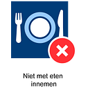 Niet met eten innemen