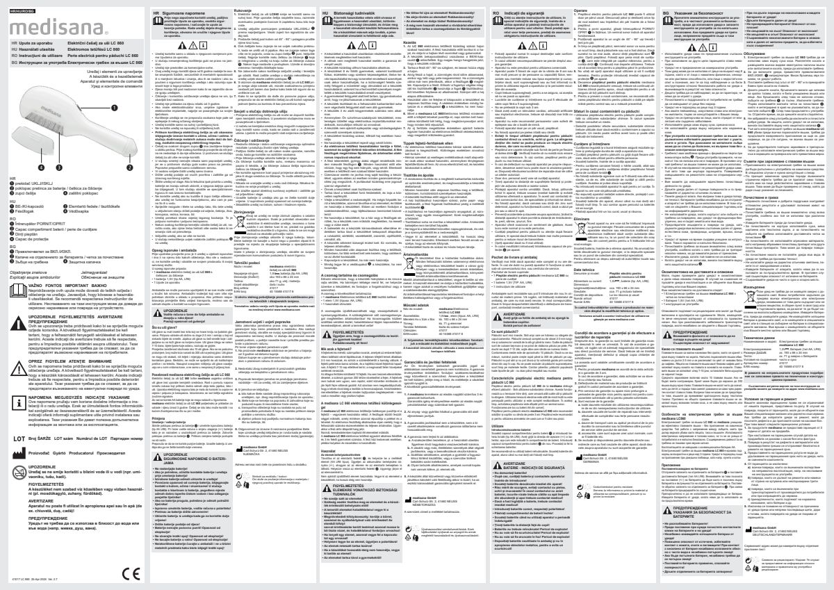 Elektrische Luizenkam LC 860 afbeelding van document #5, instructions