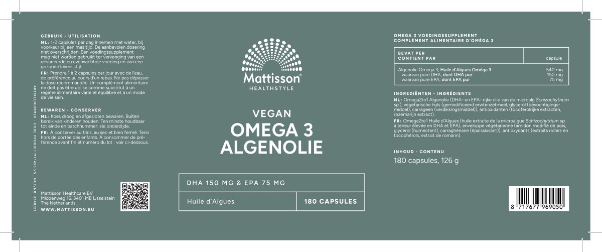 Omega 3 Algenolie afbeelding van document #1, label