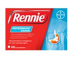 Rennie Pepermunt kauwtabletten bij brandend maagzuur 48TB