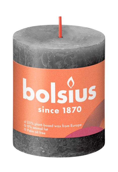 Bolsius Rustiek Stompkaars Stormy Grey 80/68 afbeelding
