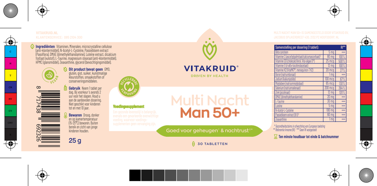 Multi Dag & Nacht Man 50+ 100% Vegan 2 x 30 afbeelding van document #1, label