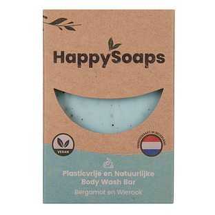 HappySoaps Bergamot & Wierook Body Wash Bar 100GR