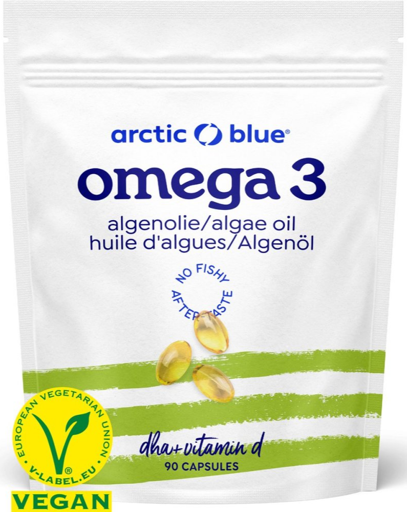 Arctic Blue Omega-3 algenolie DHA Capsules - met vitamine D 90CP