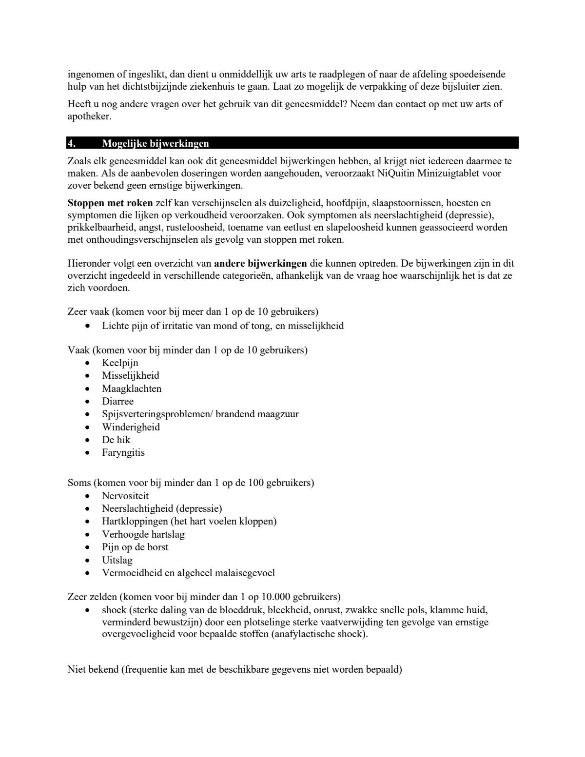 Minizuigtabletten 4mg afbeelding van document #5, leaflet