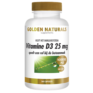 Golden Naturals Vitamine D3 25mcg Capsules 360ST