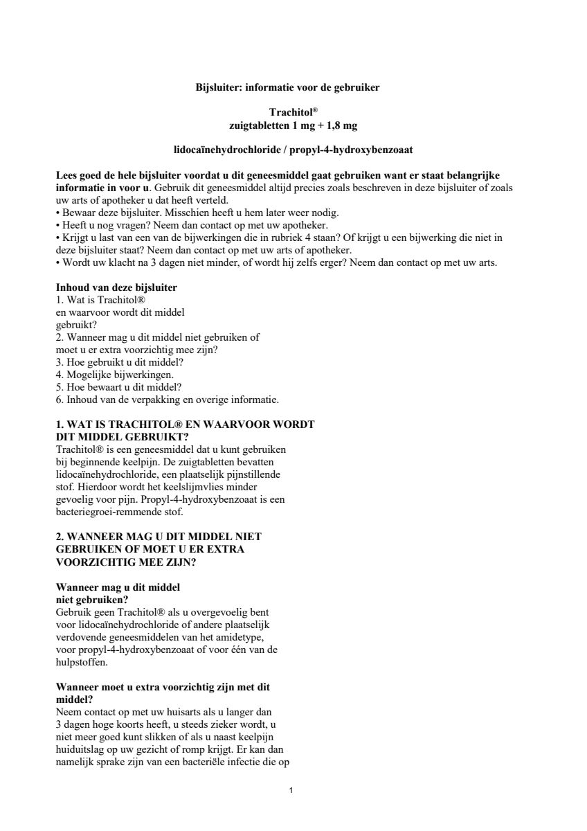 Zuigtabletten - bij beginnende keelpijn afbeelding van document #1, leaflet
