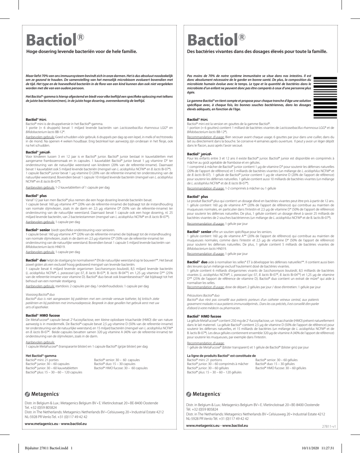 Bactiol Junior Kauwtabletten afbeelding van document #1, instructions
