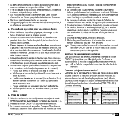 Microlife BP Bloeddrukmeter B3 Comfort PC afbeelding van document #19, instructions