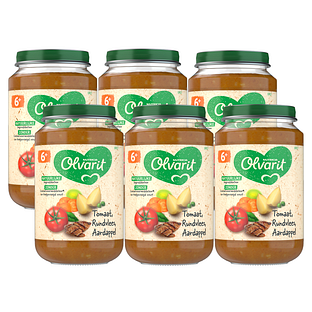 Olvarit 6m+ Tomaat Rundvlees Aardappel Wortel 200GR