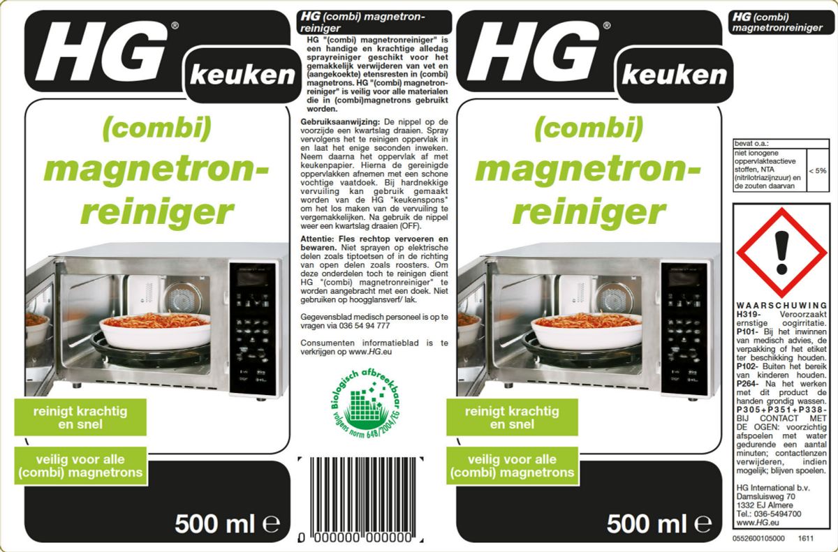 Magnetronreiniger afbeelding van document #1, label