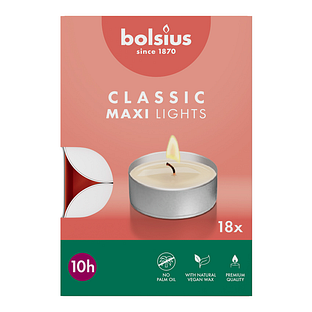 Bolsius Theelicht Classic Maxi Lights 18ST