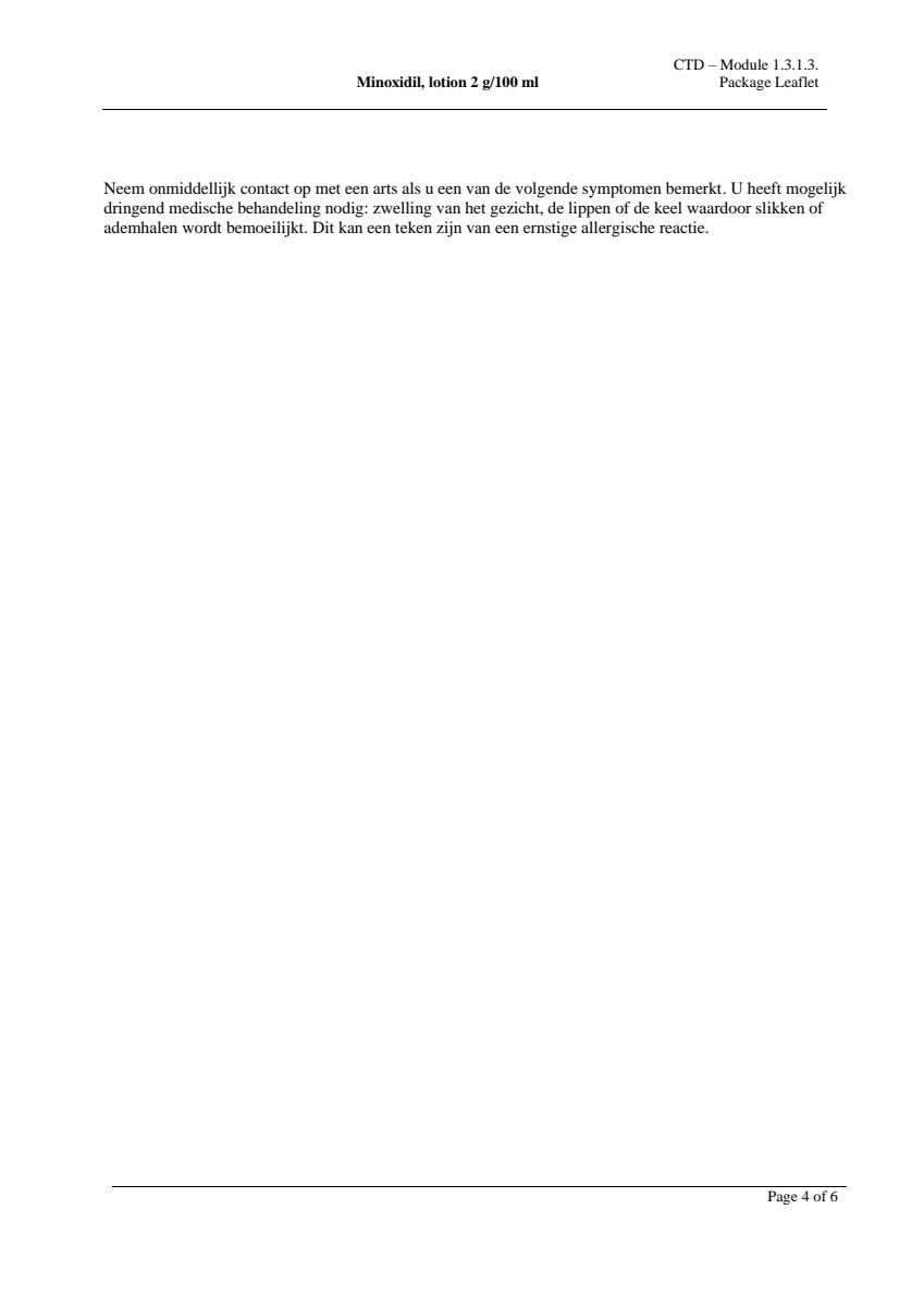 Minoxidil Lotion 2 g/100 ml afbeelding van document #4, leaflet