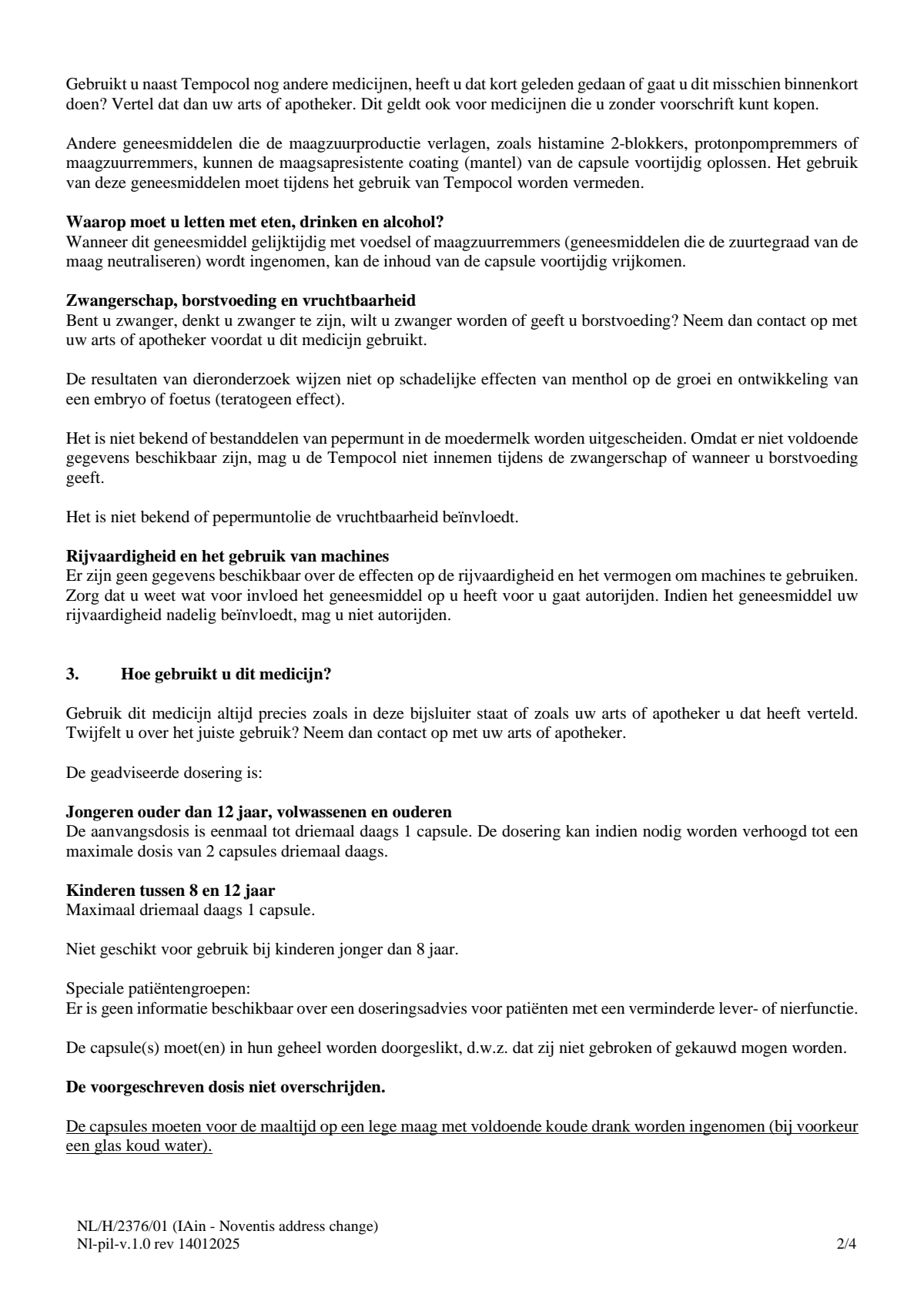 Pepermuntolie Capsules afbeelding van document #2, leaflet