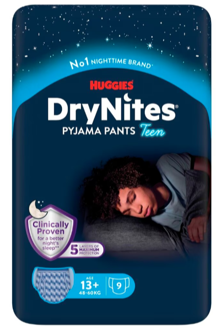 Huggies DryNites 13+ Pyjama Pants Teen Boy afbeelding