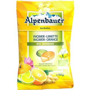 Alpenbauer Gember-Sinaasappel-limoen Bonbons 90GR