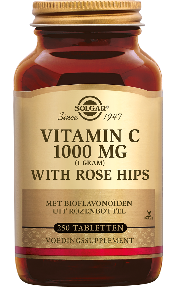 Solgar Vitamine C with Rose Hips (Rozenbottel) 1000 mg Tabletten afbeelding 1