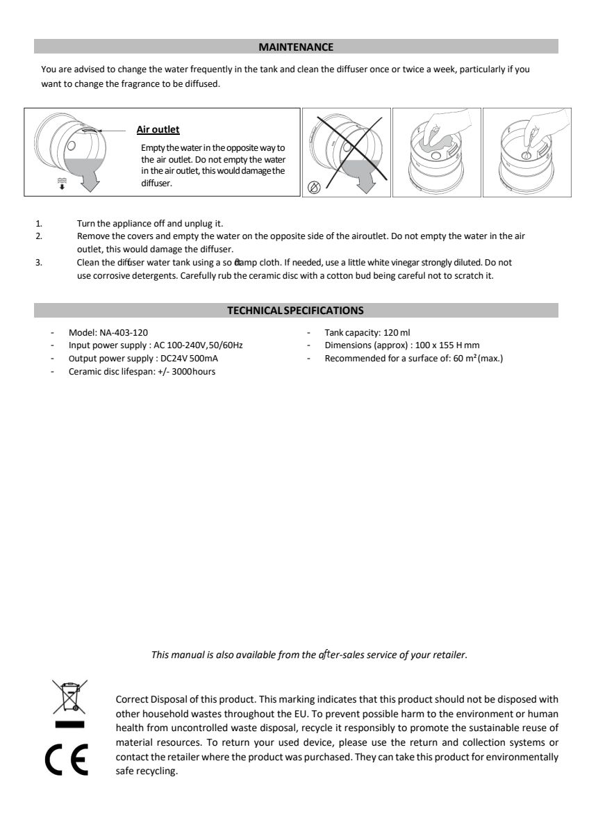 Leaves Aroma Diffuser afbeelding van document #7, instructions