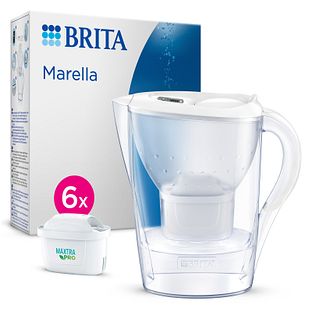 Brita Marella Waterfilterkan Wit + 6 Maxtra Filterpatronen 2,4LT