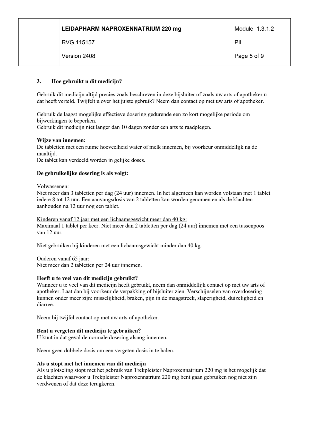Naproxennatrium 220mg Tabletten afbeelding van document #5, leaflet