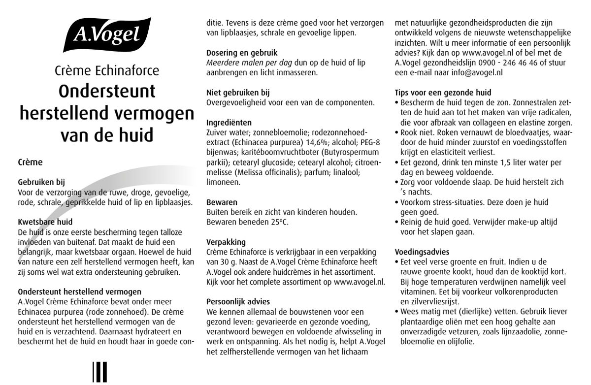 Echinaforce Crème afbeelding van document #1, leaflet