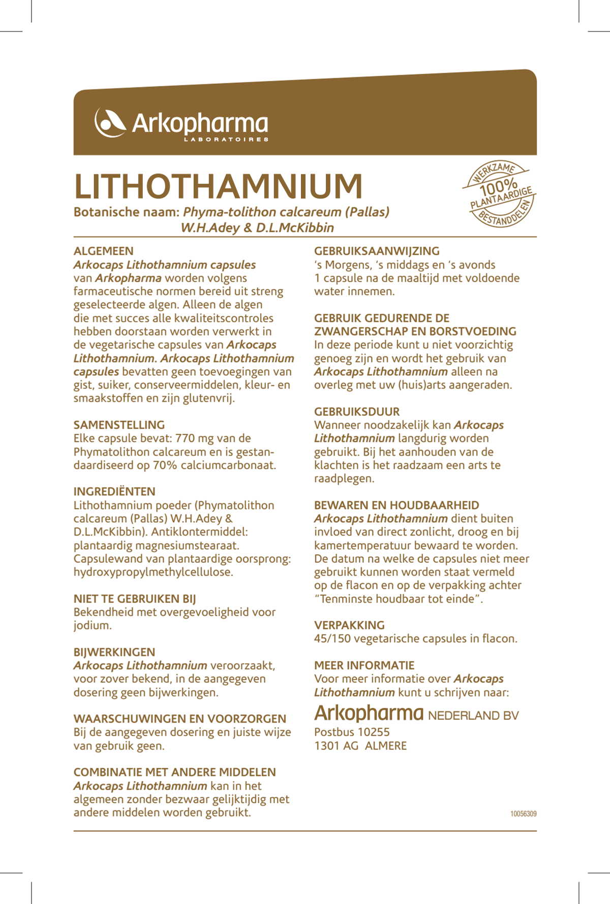 Lithothamnium Capsules afbeelding van document #1, instructions