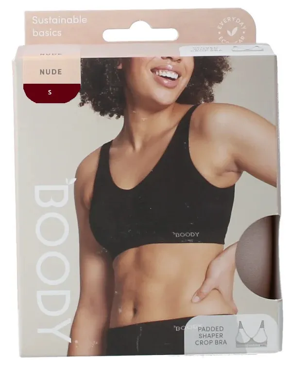 Boody Padded Shaper Crop Bra Nude S