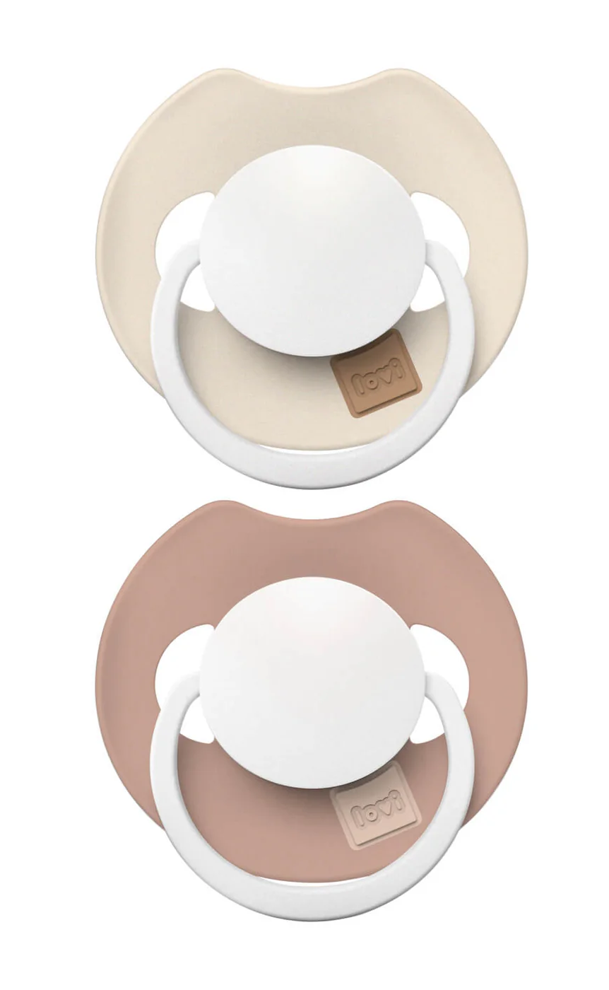 Difrax LOVI Fopspeen Dynamisch 0-6 m Prime Glow Ivory Blush afbeelding