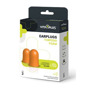 Vitaplus Earplugs Torpedo Foam 3PR Vitaplus Earplugs Torpedo Foam 3PR