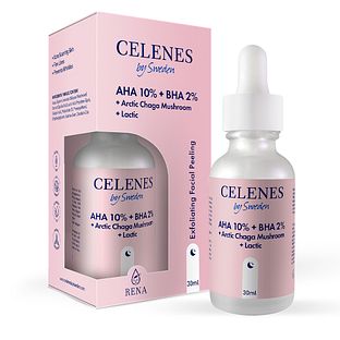 Celenes by Sweden AHA 8% + BHA 2% + Lactic + Arctic Chaga Mushroom Facial Peeling 30ML