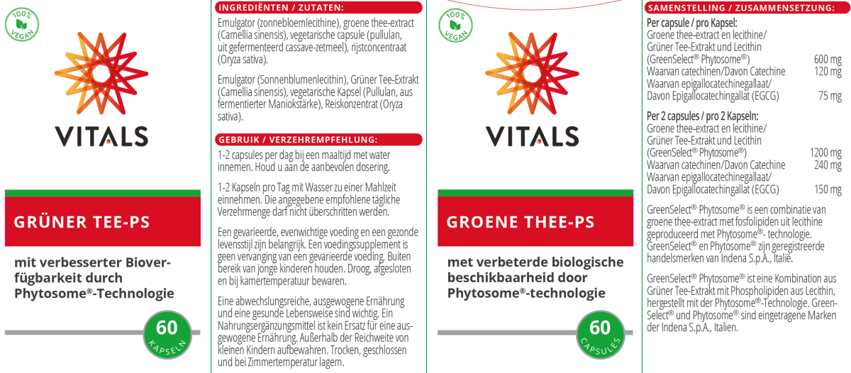 Groene Thee-PS Capsules afbeelding van document #1, label