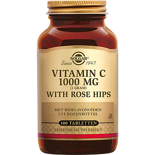 Solgar Vitamine C with Rose Hips (Rozenbottel) 1000 mg Tabletten 100TB
