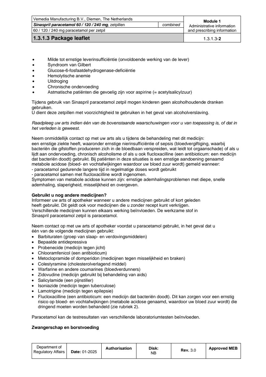 Paracetamol 240mg Zetpillen afbeelding van document #2, leaflet