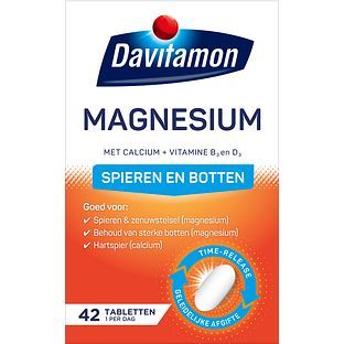 Davitamon Magnesium voor Spieren en Botten Tabletten 42TB