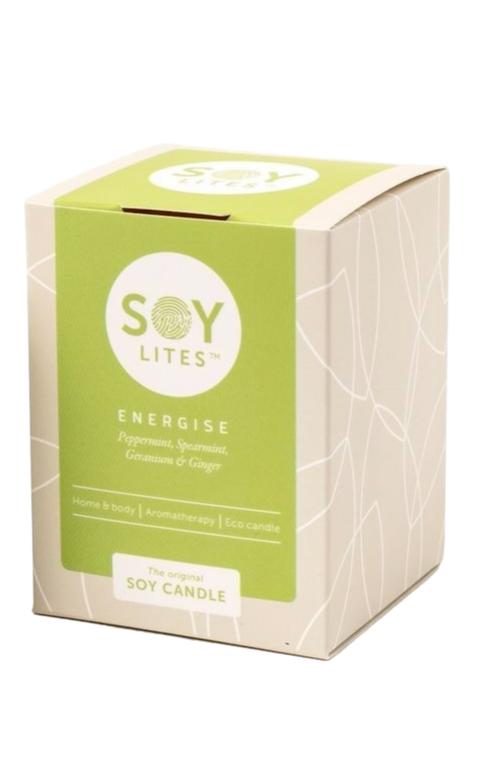 Soylites Soycandle Energise - Peppermint, Spearmint, Geranium & Ginger afbeelding