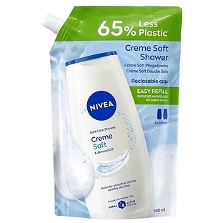 Nivea Creme Soft & Almond Oil Douchegel Navulling 500ML Nivea Creme Soft & Almond Oil Douchegel Navulling 500ML